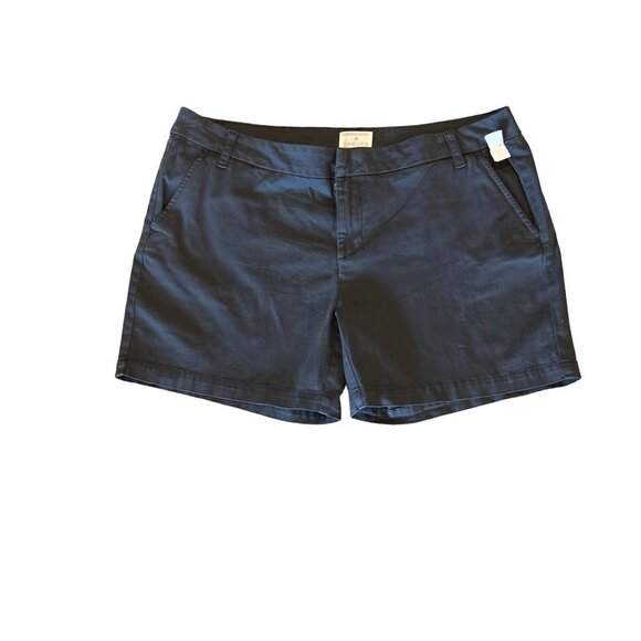 Caslon Cotton Blend Twill Shorts Grey Ebony Size 16 NWT - Picture 8 of 9